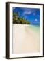 White Sandy Beach and Palm Trees on Tropical Rarotonga Island, Cook Islands, South Pacific, Pacific-Matthew Williams-Ellis-Framed Photographic Print