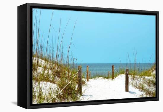 White Sandy Beach I-Gail Peck-Framed Stretched Canvas