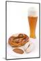 White Sausage with Wheat Beer and Pretzel-HLPhoto-Mounted Photographic Print