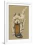 White Scots Terrier with a Black Slipper or Shoe-Cecil Aldin-Framed Photographic Print