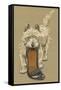 White Scots Terrier with a Black Slipper or Shoe-Cecil Aldin-Framed Stretched Canvas