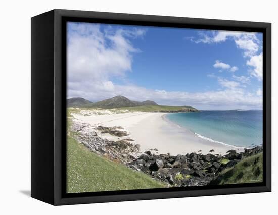 White Shell Sand on Cleabaigh Beach, Northwest Coast, South Harris, Western Isles-Tony Waltham-Framed Stretched Canvas