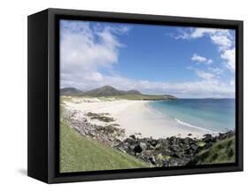 White Shell Sand on Cleabaigh Beach, Northwest Coast, South Harris, Western Isles-Tony Waltham-Framed Stretched Canvas