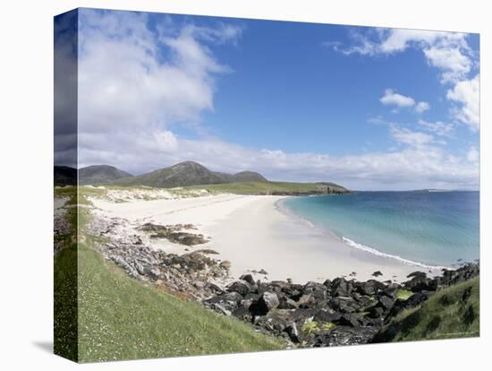 White Shell Sand on Cleabaigh Beach, Northwest Coast, South Harris, Western Isles-Tony Waltham-Stretched Canvas
