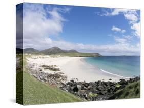 White Shell Sand on Cleabaigh Beach, Northwest Coast, South Harris, Western Isles-Tony Waltham-Stretched Canvas