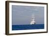 White Ship On The Ocean, 2018-null-Framed Photographic Print