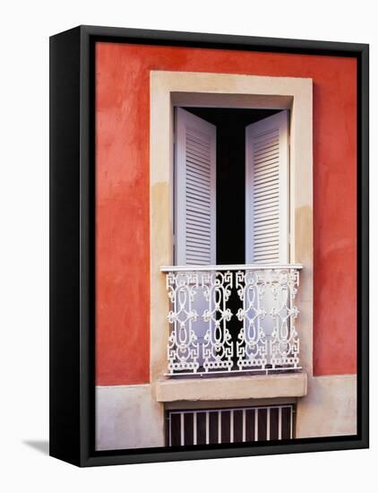 White Shutters, Old San Juan, Puerto Rico-Tom Haseltine-Framed Stretched Canvas