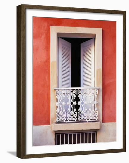White Shutters, Old San Juan, Puerto Rico-Tom Haseltine-Framed Premium Photographic Print