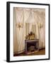 White Silk Drapery in Napoleon's Yellow Room, Chateau De Malmaison, France-null-Framed Giclee Print