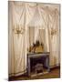 White Silk Drapery in Napoleon's Yellow Room, Chateau De Malmaison, France-null-Mounted Giclee Print