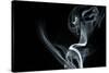 White Smoke Rising On Black Background-Ambient Ideas-Stretched Canvas