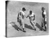 White Sox Player Nellie Fox at Home Plate, Shaking Hands with Minnie Minoso During Game-Francis Miller-Stretched Canvas