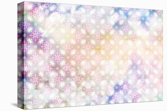 White Spring Blossoms Pattern 01-LightBoxJournal-Stretched Canvas