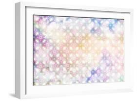 White Spring Blossoms Pattern 01-LightBoxJournal-Framed Giclee Print