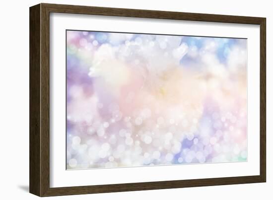 White Spring Blossoms Pattern 02-LightBoxJournal-Framed Giclee Print