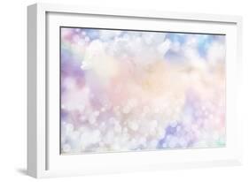 White Spring Blossoms Pattern 02-LightBoxJournal-Framed Giclee Print