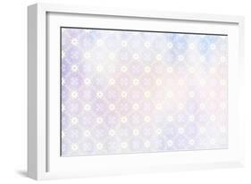 White Spring Blossoms Pattern 03-LightBoxJournal-Framed Giclee Print