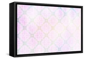 White Spring Blossoms Pattern 04-LightBoxJournal-Framed Stretched Canvas