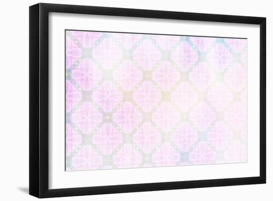 White Spring Blossoms Pattern 04-LightBoxJournal-Framed Giclee Print