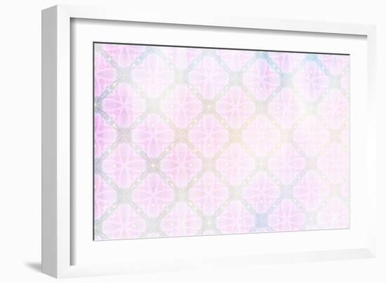 White Spring Blossoms Pattern 04-LightBoxJournal-Framed Giclee Print