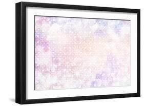 White Spring Blossoms Pattern 05-LightBoxJournal-Framed Giclee Print