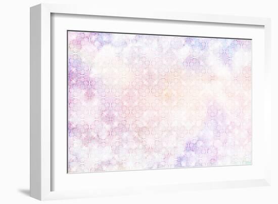 White Spring Blossoms Pattern 05-LightBoxJournal-Framed Giclee Print