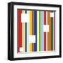 White Square on Stripe (detail)-Dan Bleier-Framed Art Print