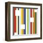 White Square on Stripe (detail)-Dan Bleier-Framed Giclee Print