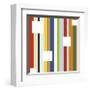 White Square on Stripe (detail)-Dan Bleier-Framed Giclee Print