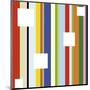 White Square on Stripe (detail)-Dan Bleier-Mounted Giclee Print