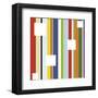 White Square on Stripe (detail)-Dan Bleier-Framed Art Print