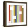 White Square on Stripe (detail)-Dan Bleier-Framed Art Print