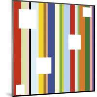 White Square on Stripe (detail)-Dan Bleier-Mounted Art Print