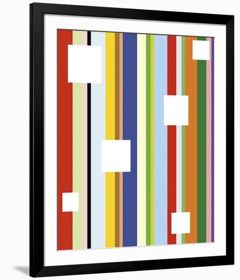 White Square on Stripe-Dan Bleier-Framed Giclee Print