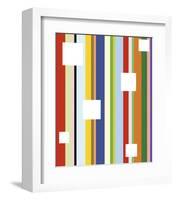 White Square on Stripe-Dan Bleier-Framed Art Print