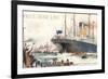 White Star Line, Cedric Leaving Liverpool-null-Framed Art Print