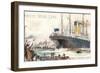 White Star Line, Cedric Leaving Liverpool-null-Framed Art Print