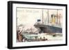 White Star Line, Cedric Leaving Liverpool-null-Framed Art Print