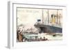 White Star Line, Cedric Leaving Liverpool-null-Framed Art Print