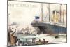 White Star Line, Cedric Leaving Liverpool-null-Mounted Art Print