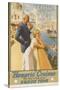 White Star Line Homeric Cruise the Ship of Splendour Travel Poster-null-Stretched Canvas