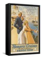 White Star Line Homeric Cruise the Ship of Splendour Travel Poster-null-Framed Stretched Canvas