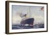 White Star Line Liner RMS Adriatic Passing the Needles, Isle of Wight-null-Framed Giclee Print