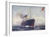 White Star Line Liner RMS Adriatic Passing the Needles, Isle of Wight-null-Framed Giclee Print