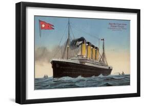 White Star Line Liner RMS Olympic-null-Framed Premium Giclee Print