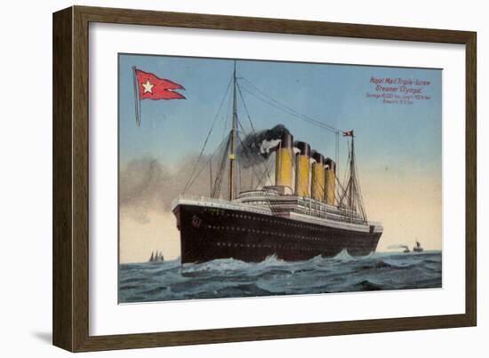 White Star Line Liner RMS Olympic-null-Framed Giclee Print