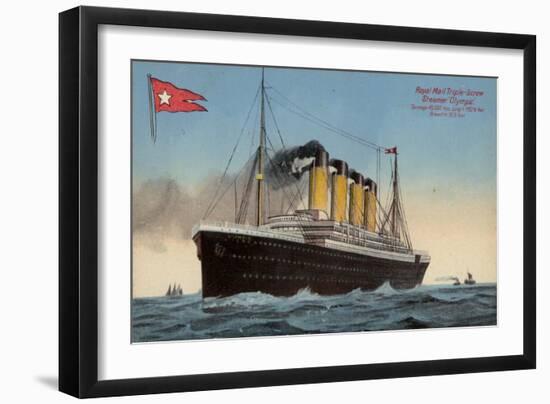 White Star Line Liner RMS Olympic-null-Framed Giclee Print