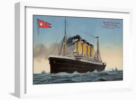 White Star Line Liner RMS Olympic-null-Framed Giclee Print