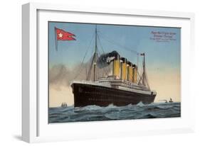 White Star Line Liner RMS Olympic-null-Framed Giclee Print