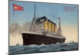 White Star Line Liner RMS Olympic-null-Mounted Giclee Print